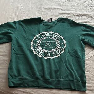 My Hero Academia Men's Crewneck Sweater in Forest Green